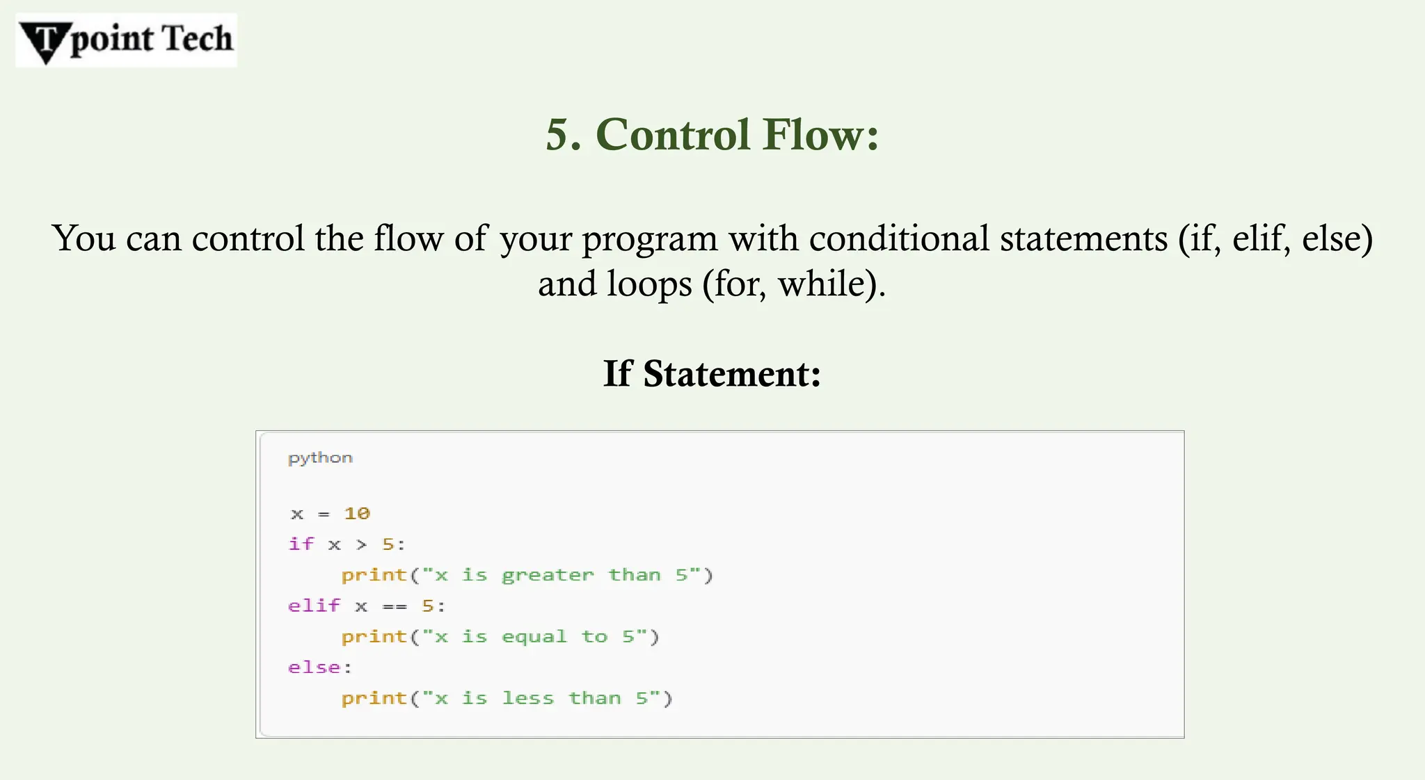 Online Python Tutorial 2025 - Tpoint Tech | PPTX