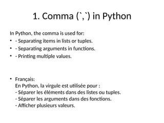 Comma Python Snake PythonCharacterstutorial for students.pptx