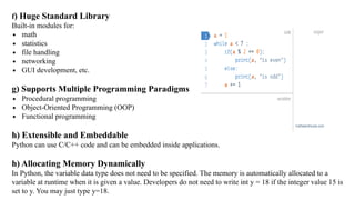 Math Library Alocated Values Python Programming - Introduction to Python | PPTX
