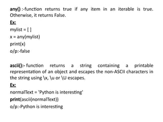 Comprehensive Guide to Python Data Types and Sequences | PPTX
