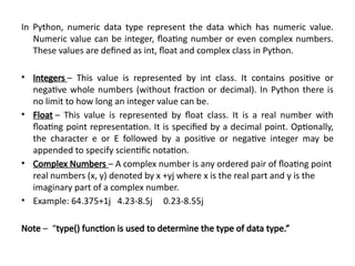 Comprehensive Guide to Python Data Types and Sequences | PPTX