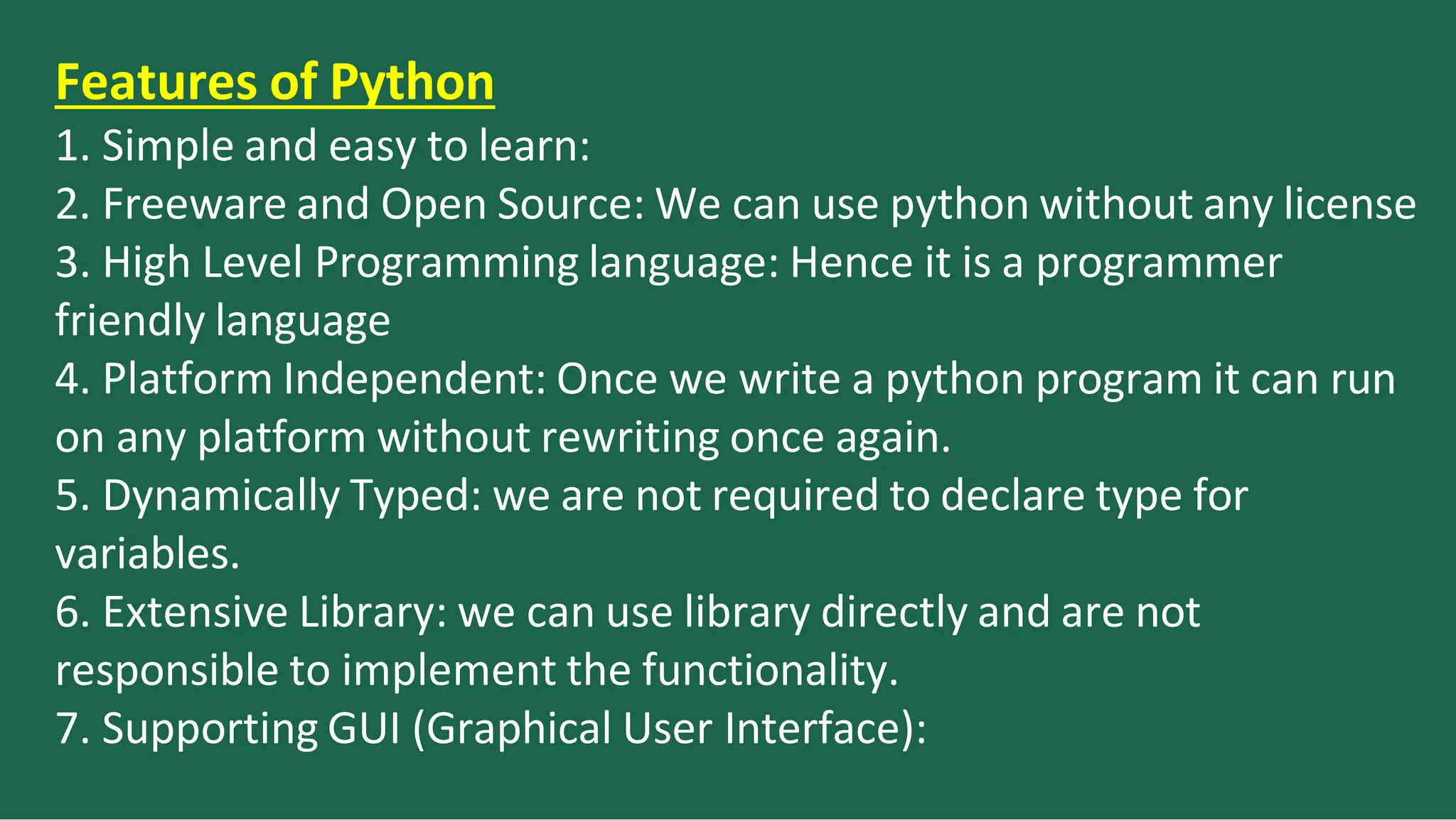 python introduction initial lecture unit1.pptx | Free Download
