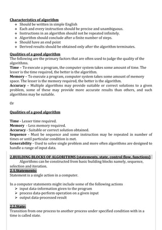 Python Unit 1.pdfPython Notes for Bharathiar university syllabus | PDF