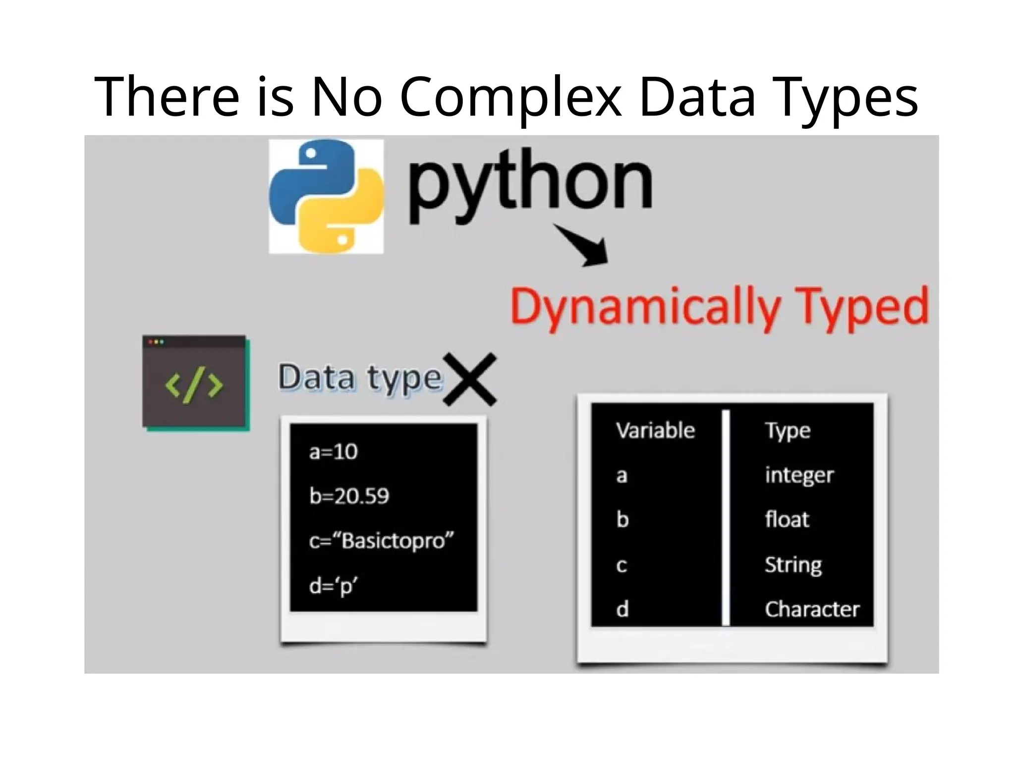 There is No Complex Data Types