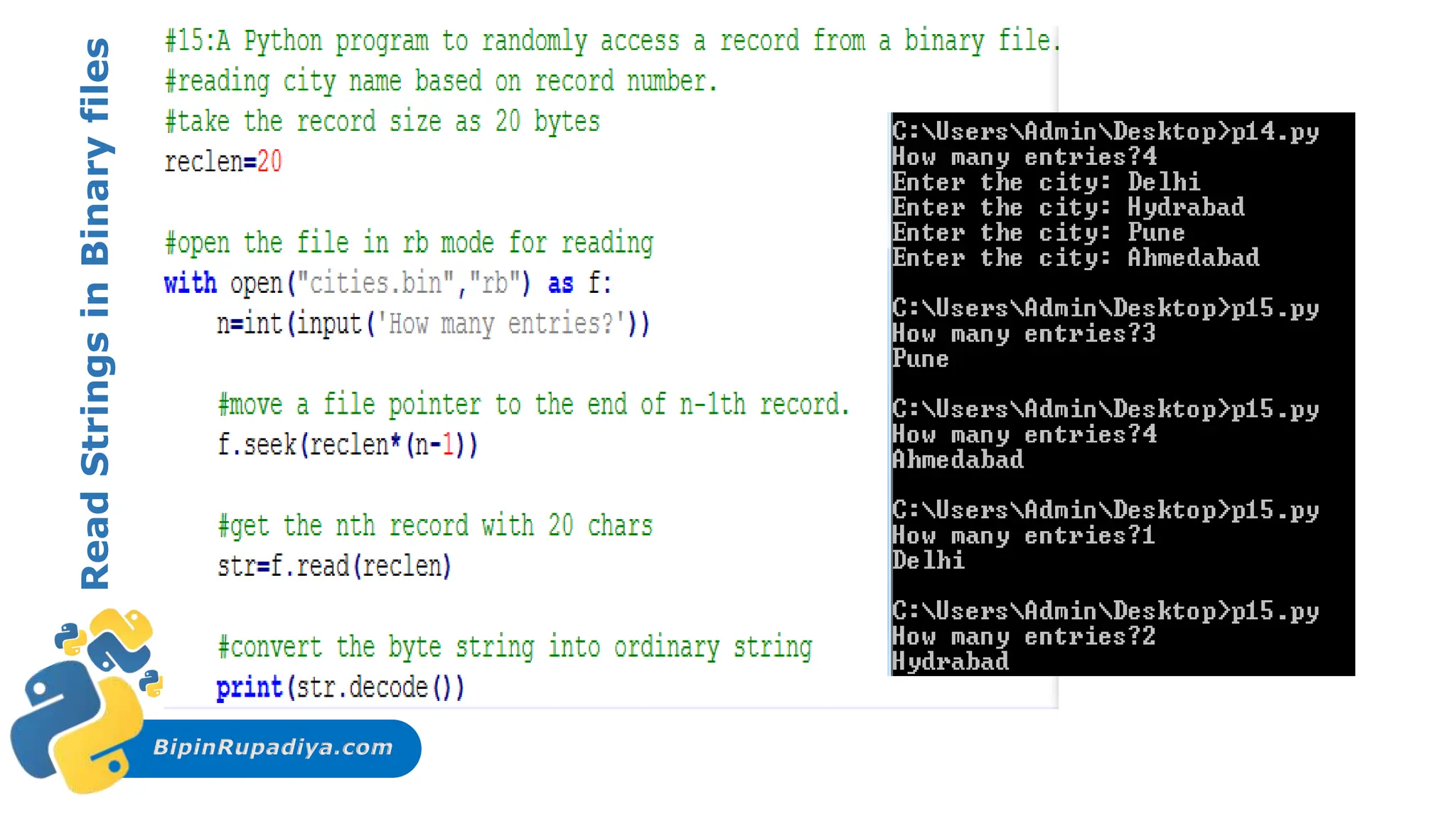 BipinRupadiya.com
Read
Strings
in
Binary
files
 