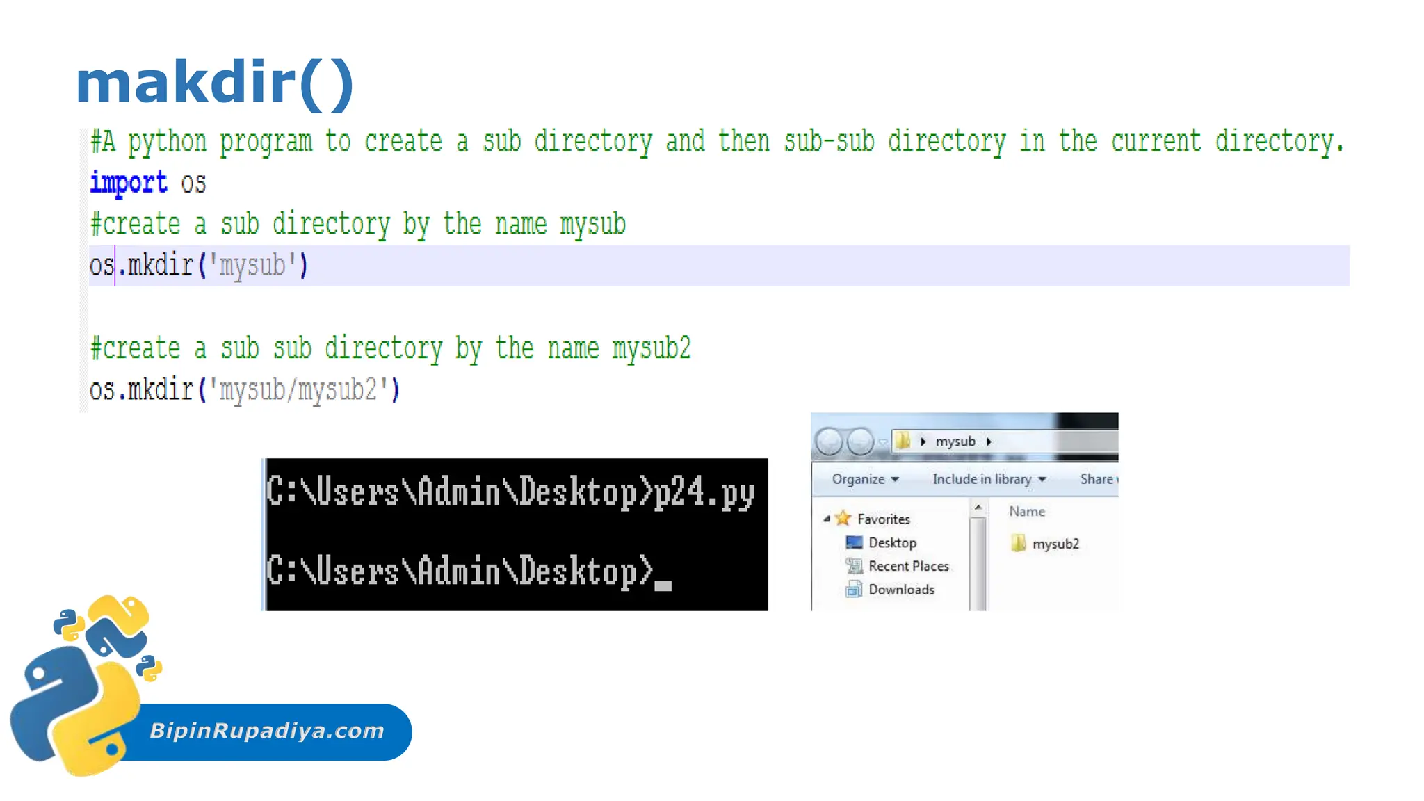 BipinRupadiya.com
makdir()
 