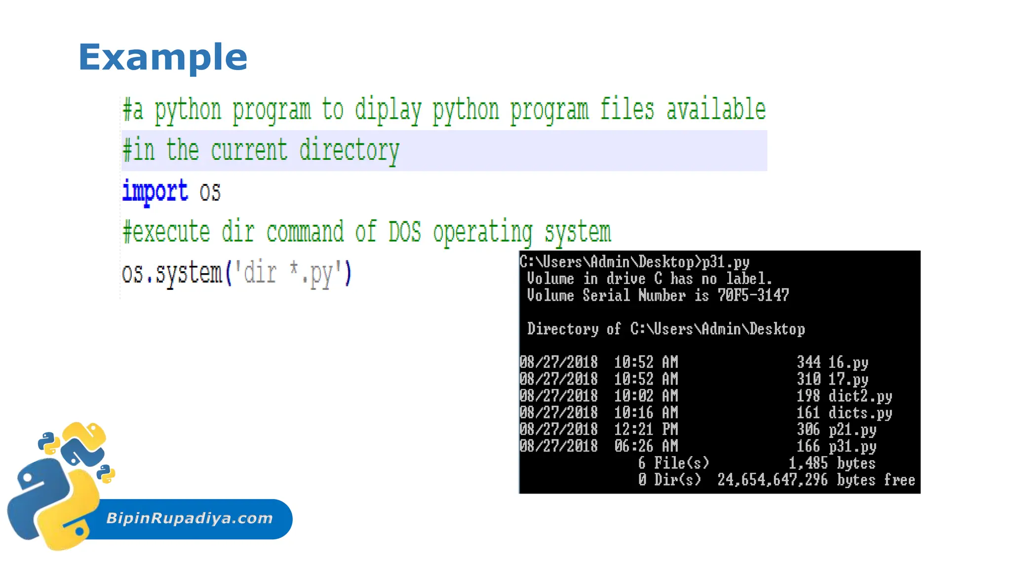BipinRupadiya.com
Example
 
