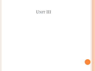 UNIT III
 