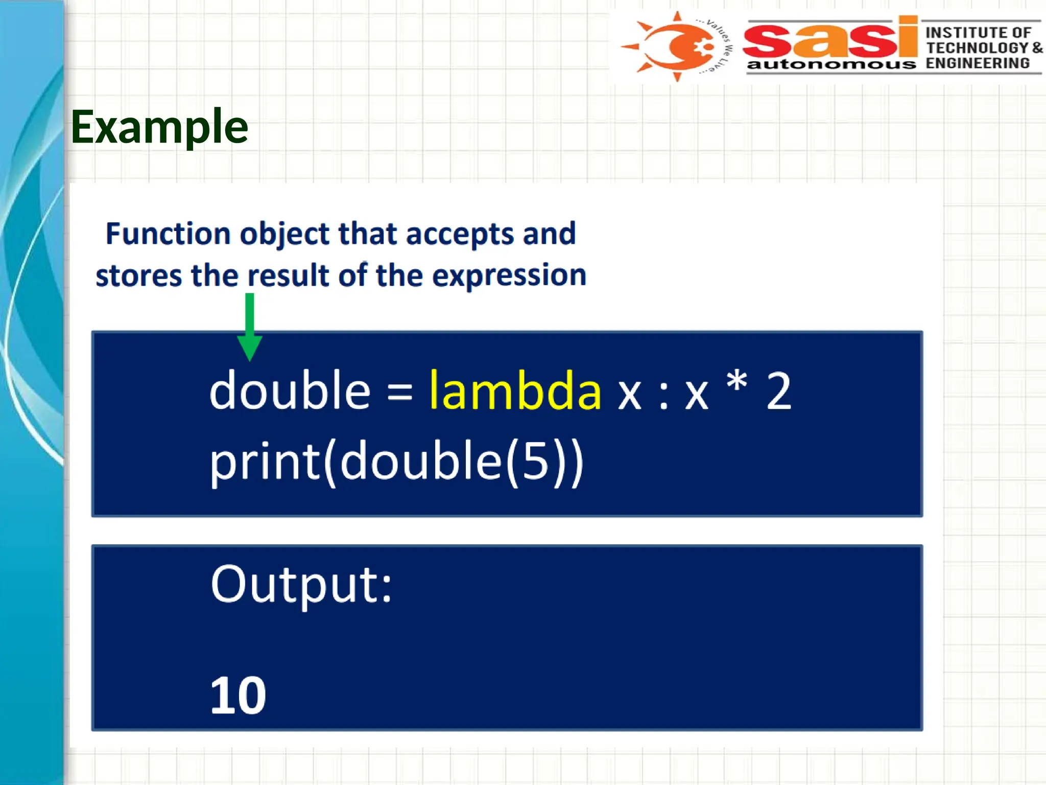 Example
 