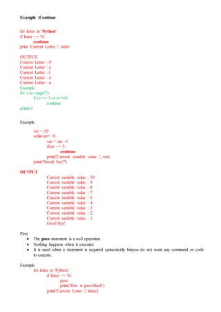 Python unit 3 and Unit 4 | DOCX