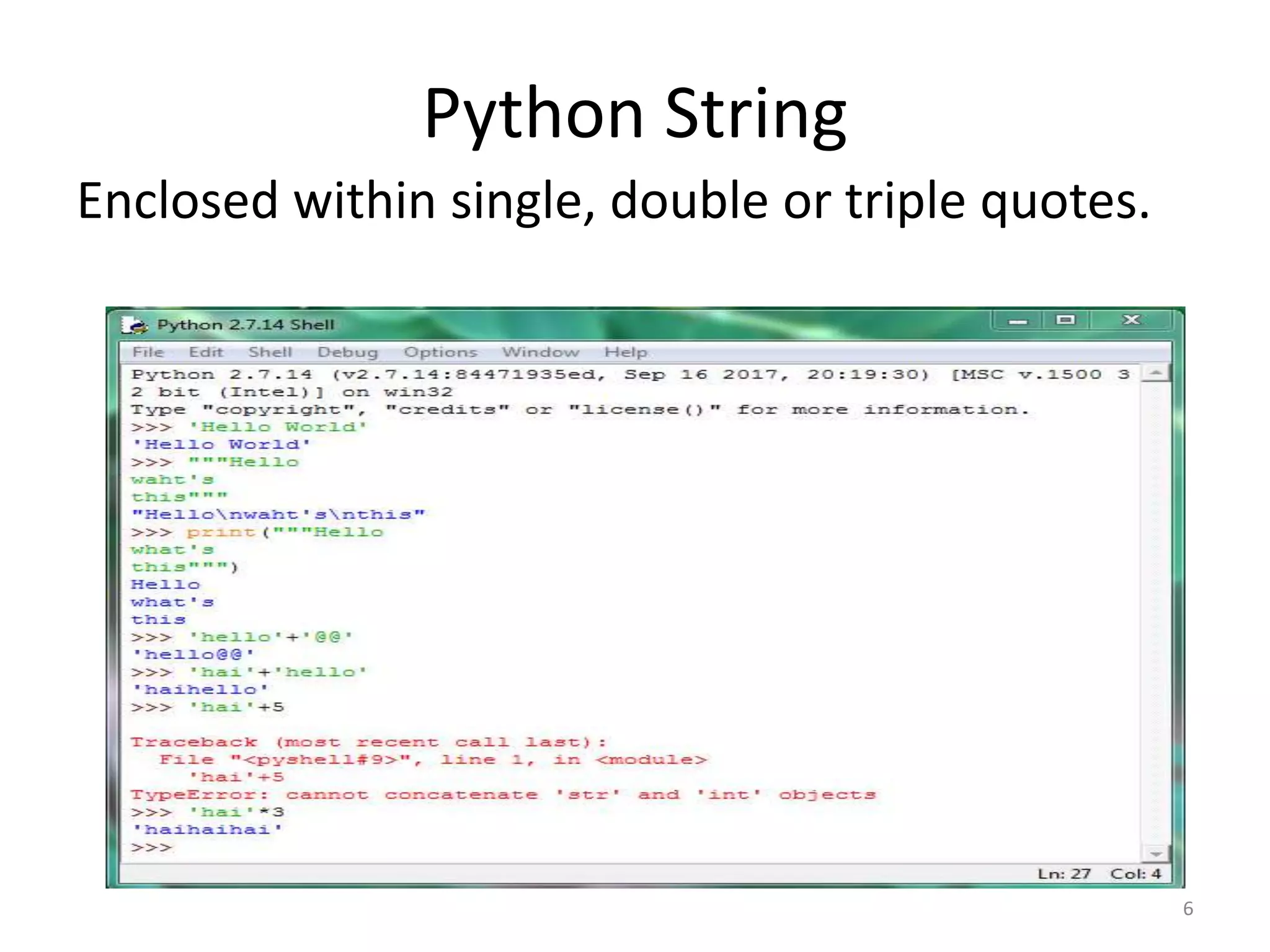 PYTHON PROGRAMMING | PPT