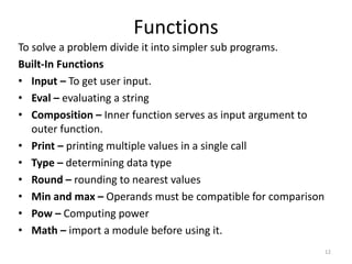 PYTHON PROGRAMMING | PPT