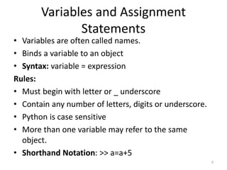 PYTHON PROGRAMMING | PPT