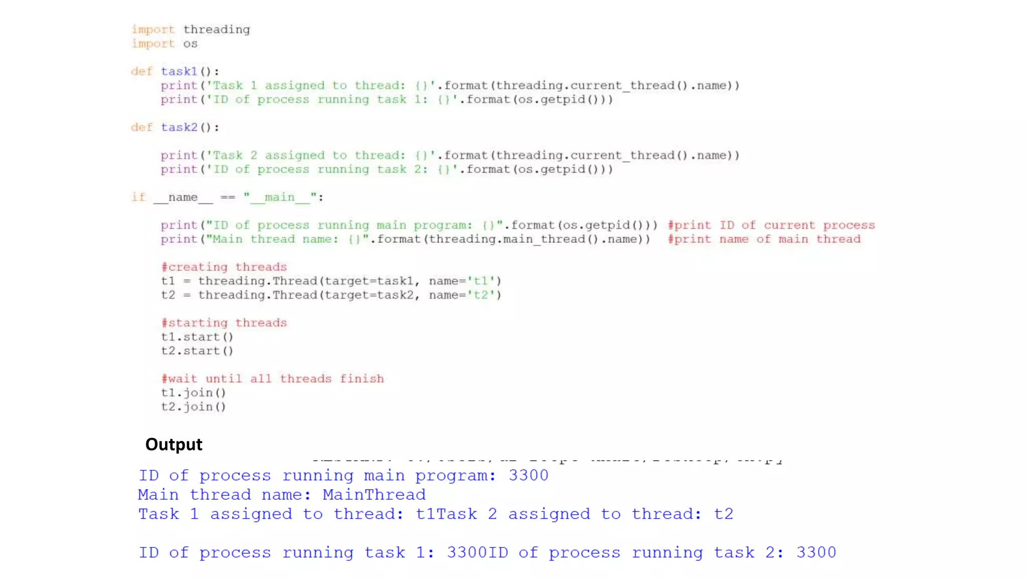 Output
 