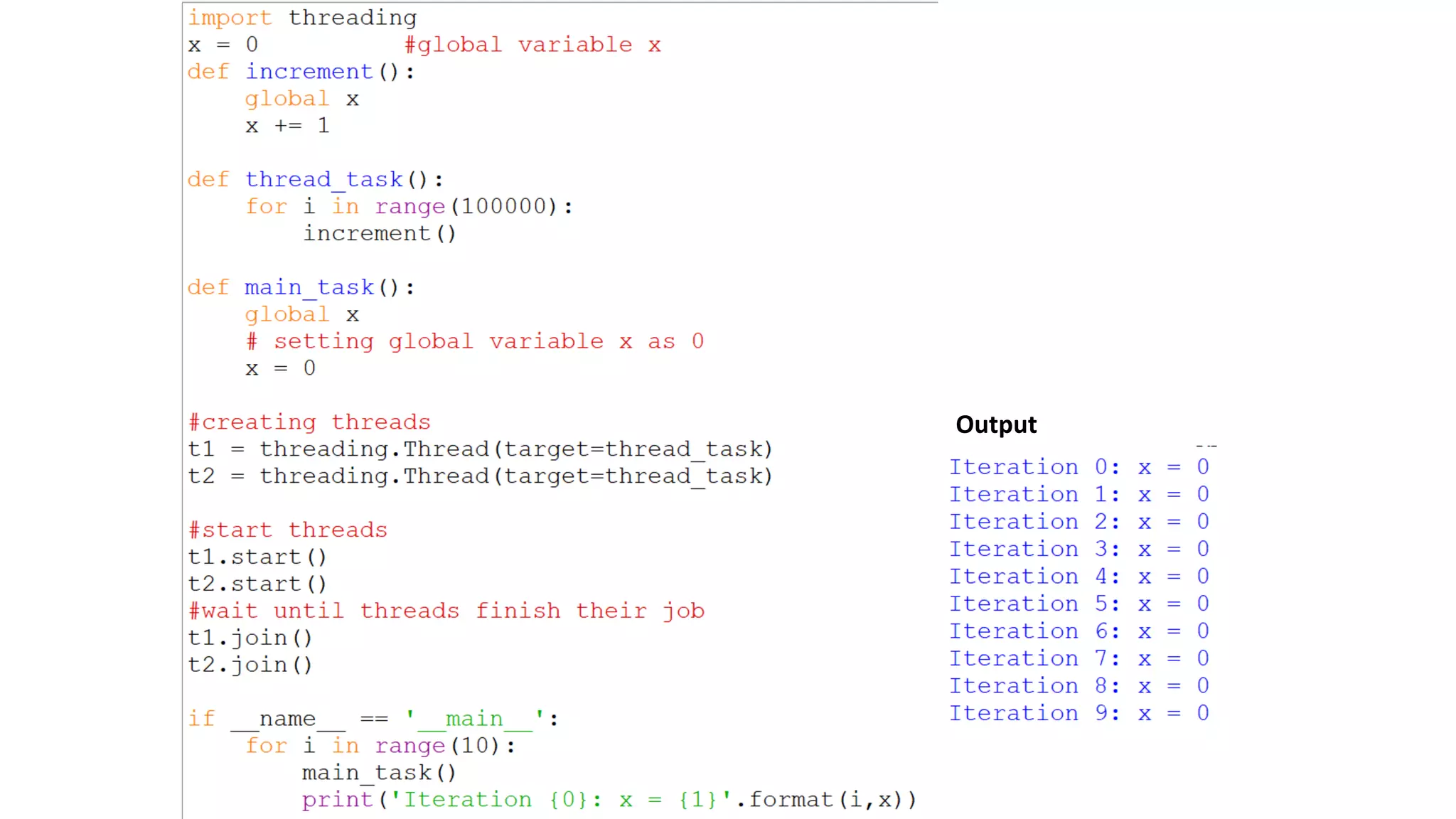 Output
 