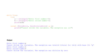 Output
 