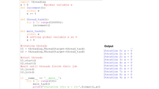 Output
 