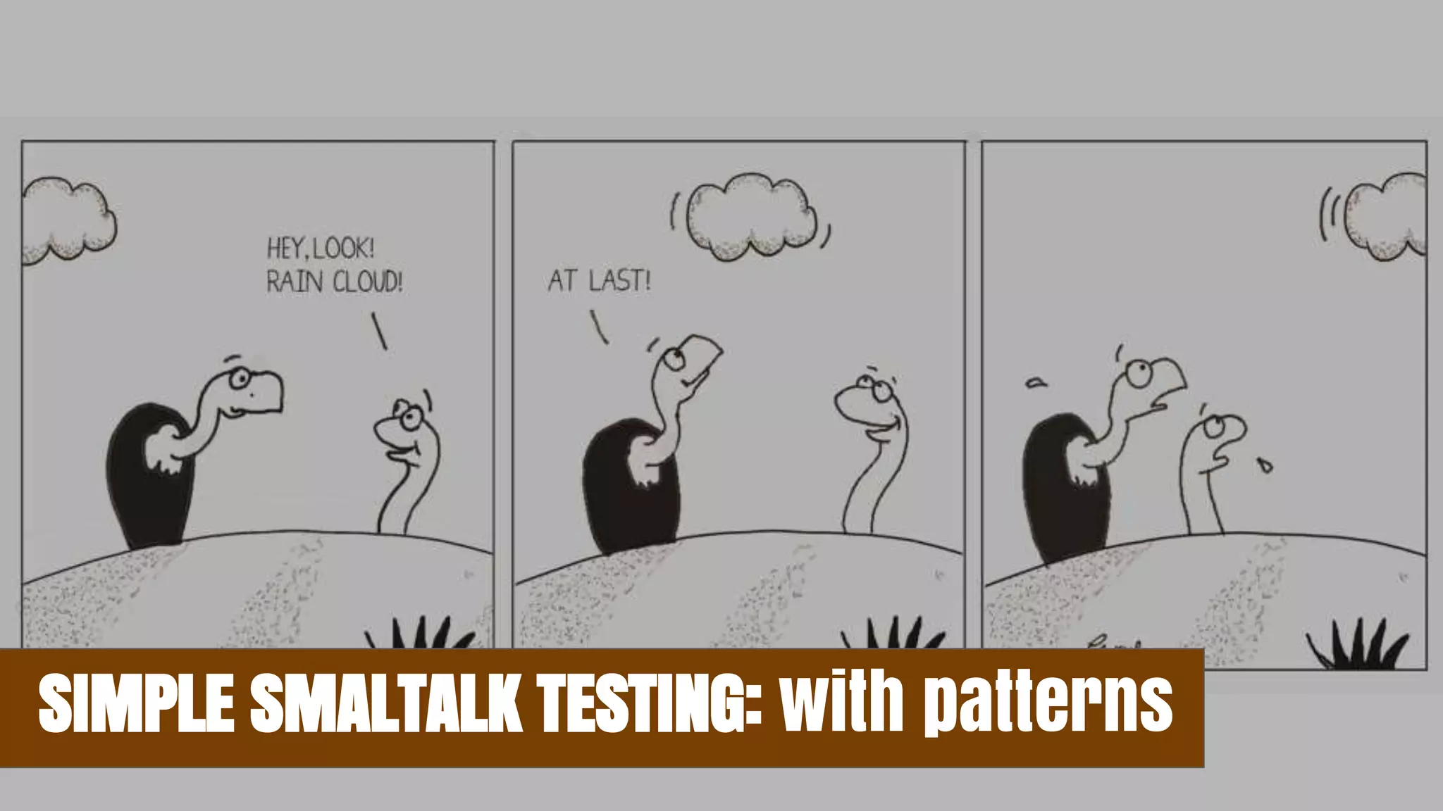 SIMPLE SMALTALK TESTING: with patterns
 