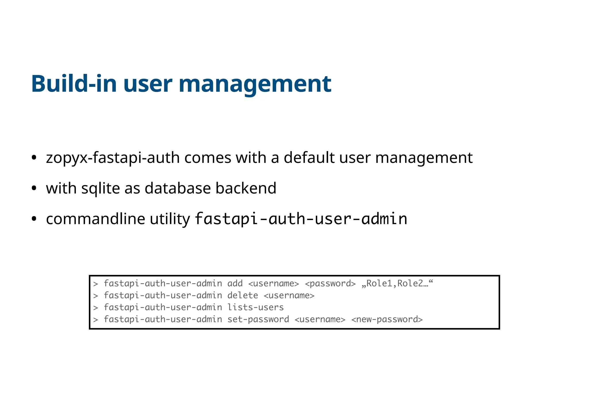 zopyx-fastapi-auth - authentication and authorization for FastAPI | PDF