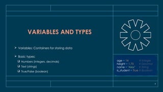 Python Fundamentals course explaining the main Python terms | PPT