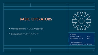 Python Fundamentals course explaining the main Python terms | PPTX
