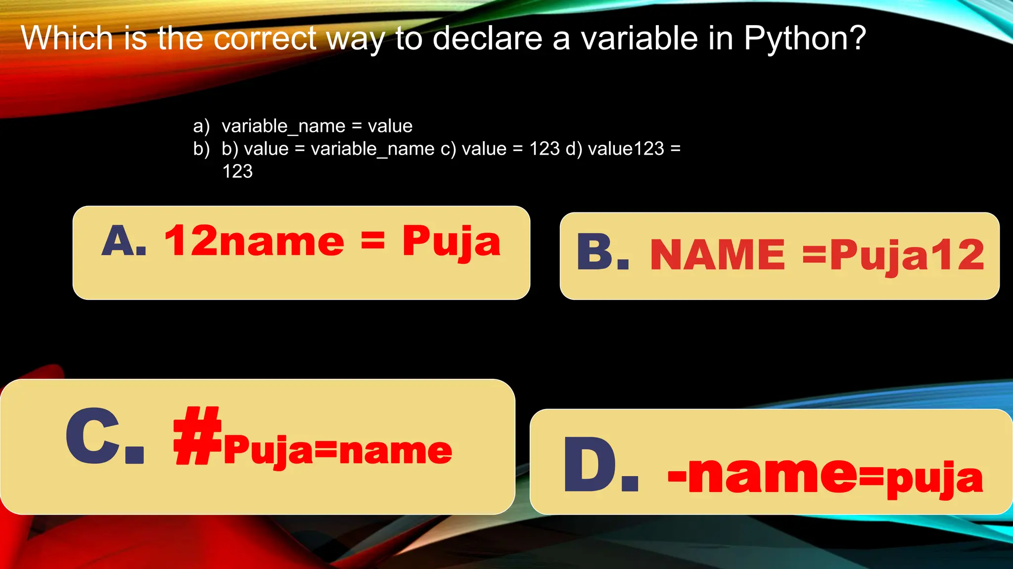 Python Variable for the students who started their python.pptx