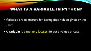 Python Variable for the students who started their python.pptx