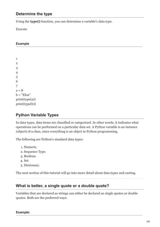 Python Variables | PDF | Programming Languages | Computing