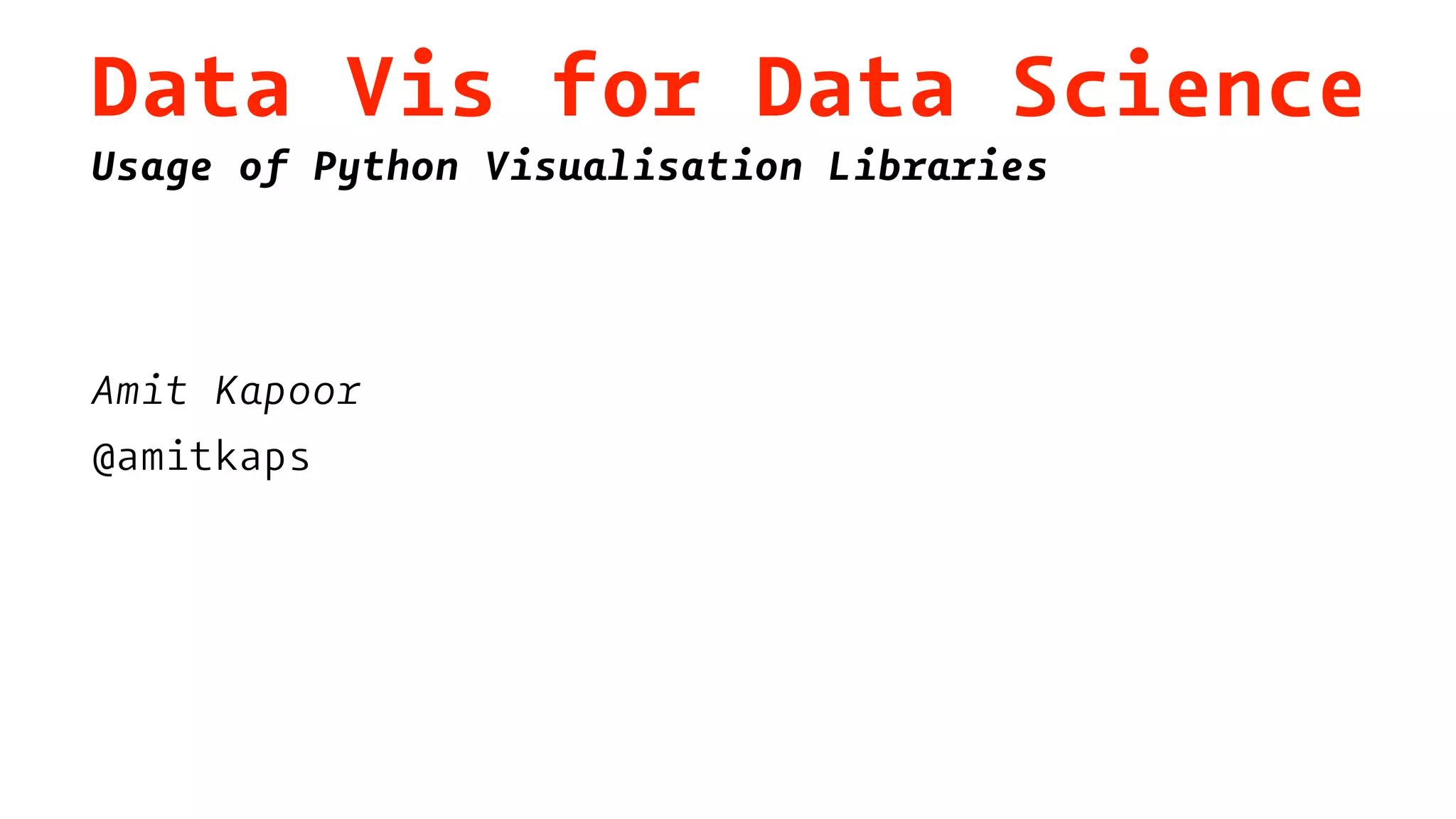 Python Visualisation for Data Science | PPT