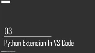 Python Visual Studio | Edureka | PPT