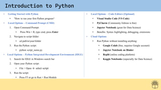 Introduction to Python Programming for Engineering Students | PDF