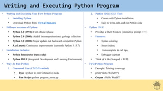Introduction to Python Programming for Engineering Students | PDF