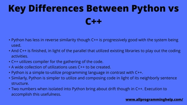Python vs c++ ppt | PPTX | Programming Languages | Computing