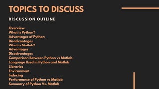 Python vs MATLAB: Which one is the best language | PPTX