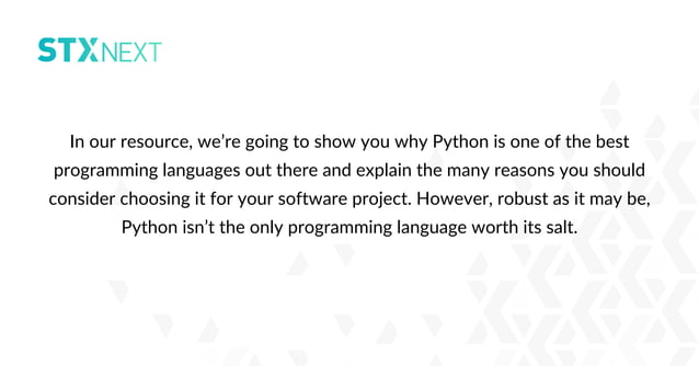 Python vs other programming languages | PDF