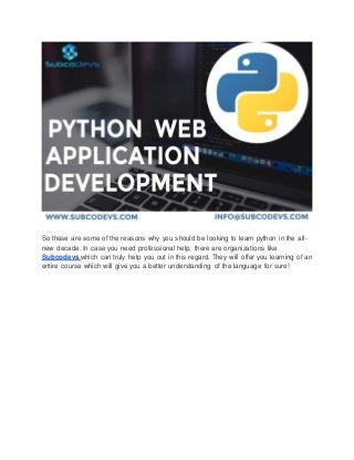 Python web development