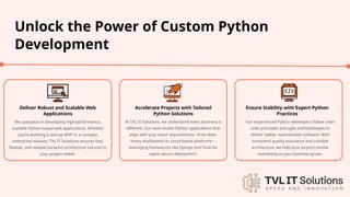 Python Web Development Services | TVL IT Solutions | PPTX