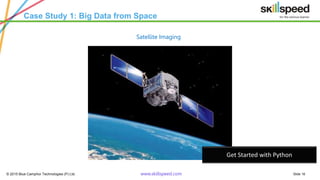 © 2015 Blue Camphor Technologies (P) Ltd. www.skillspeed.com Slide 16
Case Study 1: Big Data from Space
Satellite Imaging
Get Started with Python
 