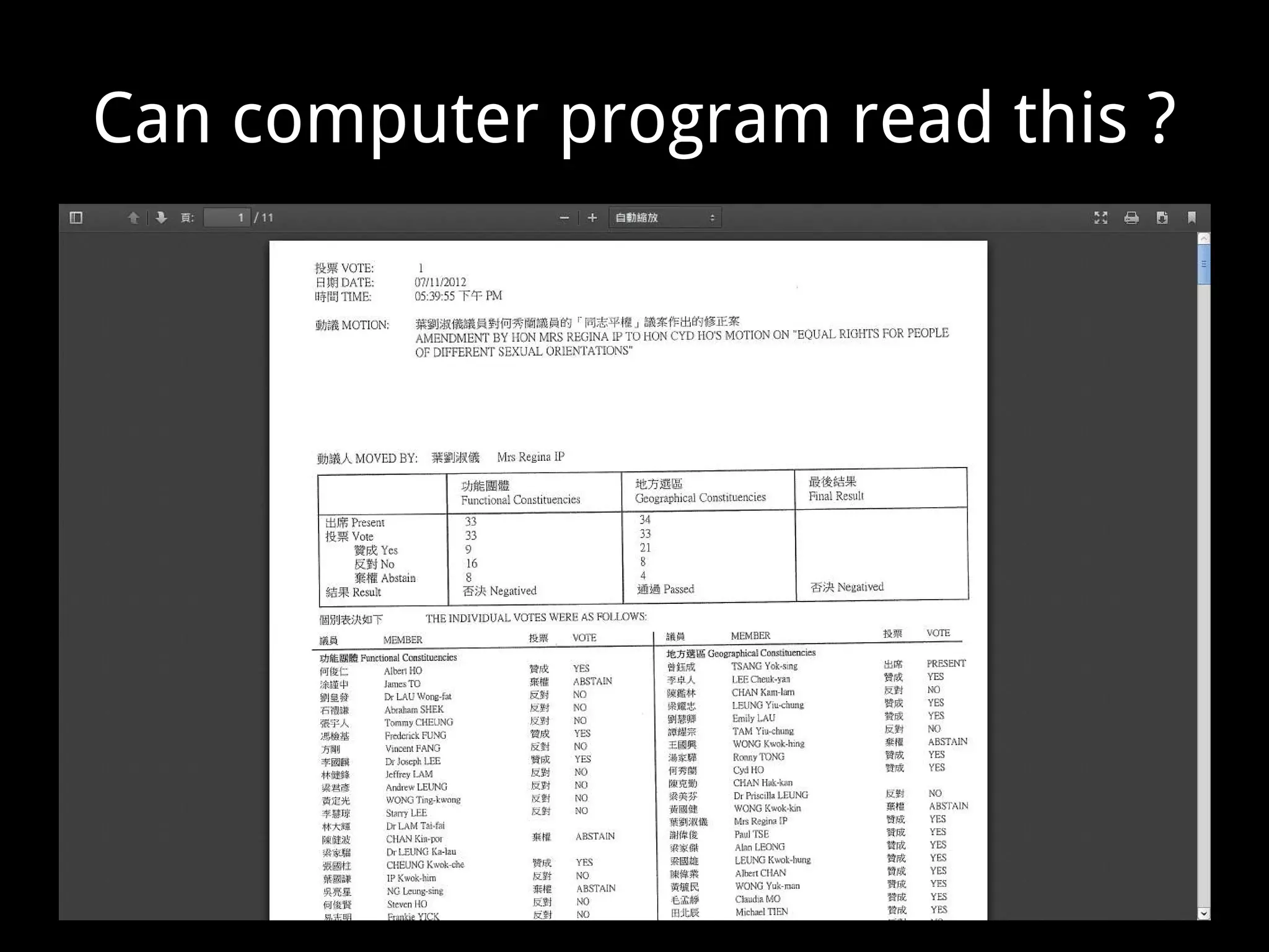 Can computer program read this ? 
