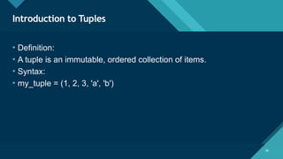 Python basic usage and which later used in AI Models | PPTX