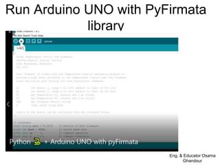 Run Arduino UNO with PyFirmata
library
Eng. & Educator Osama
Ghandour
 