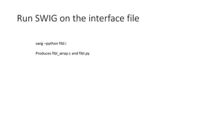 Python with a SWIG of c++ | PPTX