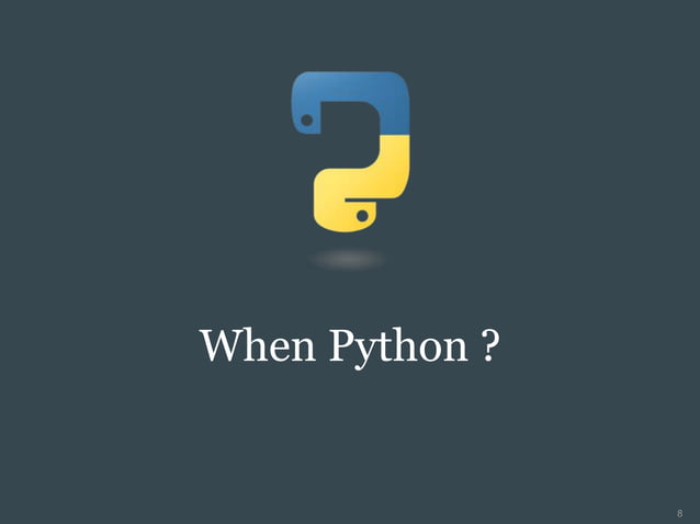 Advantages of Python Learning | Why Python | PPT
