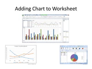 Adding Chart to Worksheet
 