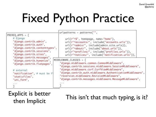 Python Worst Practices