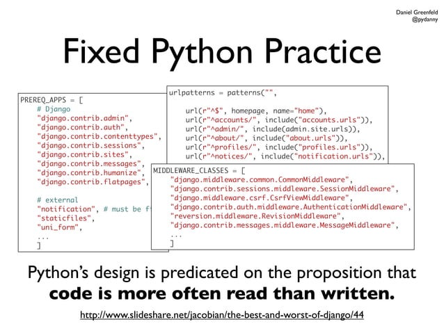Python Worst Practices