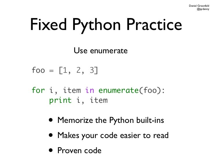 Python Worst Practices