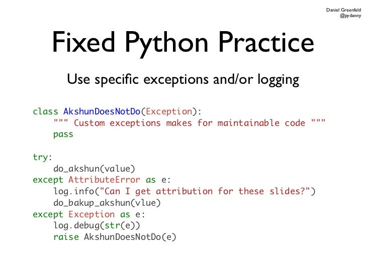 Python Worst Practices