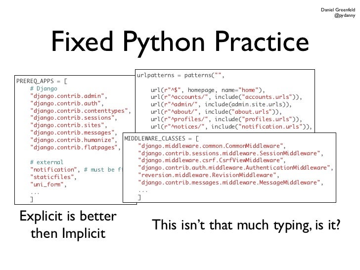 Python Worst Practices