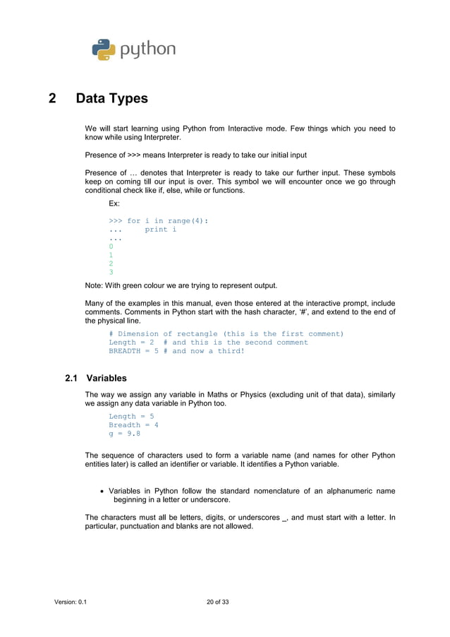 Python for class 11 (CBSE Computer science sub code 083) | PDF
